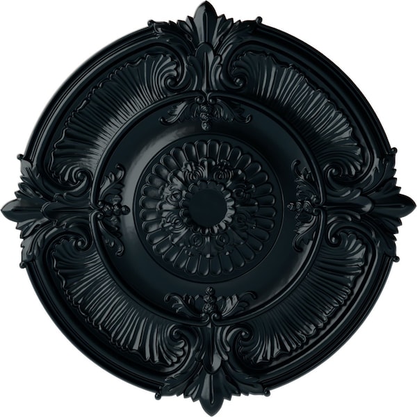 Ekena Millwork Attica Acanthus Leaf Ceiling Medallion (Canopies up to 4 5/8"), 53 1/2"OD x 3 1/2"P, Night Shade CM53ATNSF - main